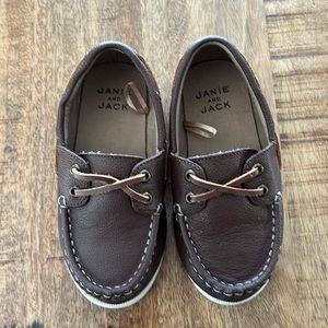 Janie and Jack Toddler Boys Leather Boat Shoe